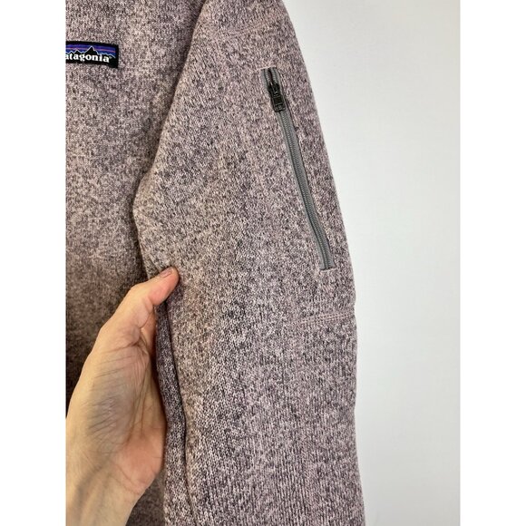 Patagonia Fleece Pullover Women's M Lavender Zip Pocket 💜 - Picture 6 of 7